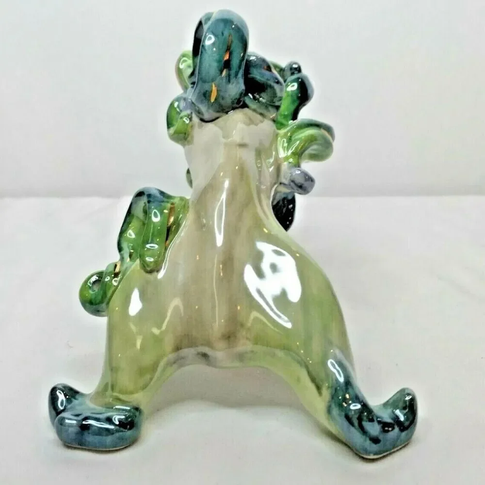 Koko Originals Glazed Luster Ceramic Dolphin Figurine Tea Light Holder 4